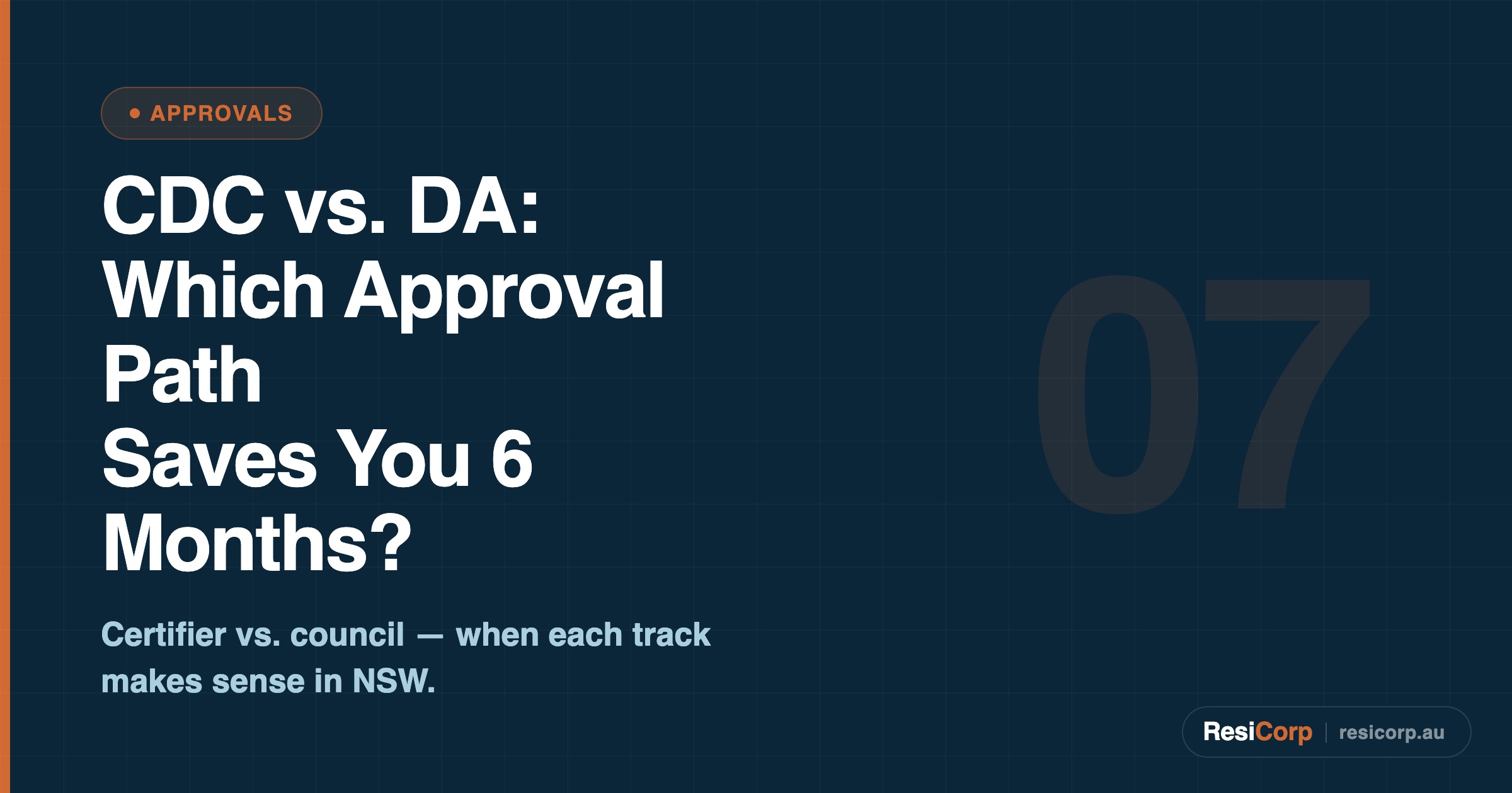 CDC vs DA Approvals Sydney