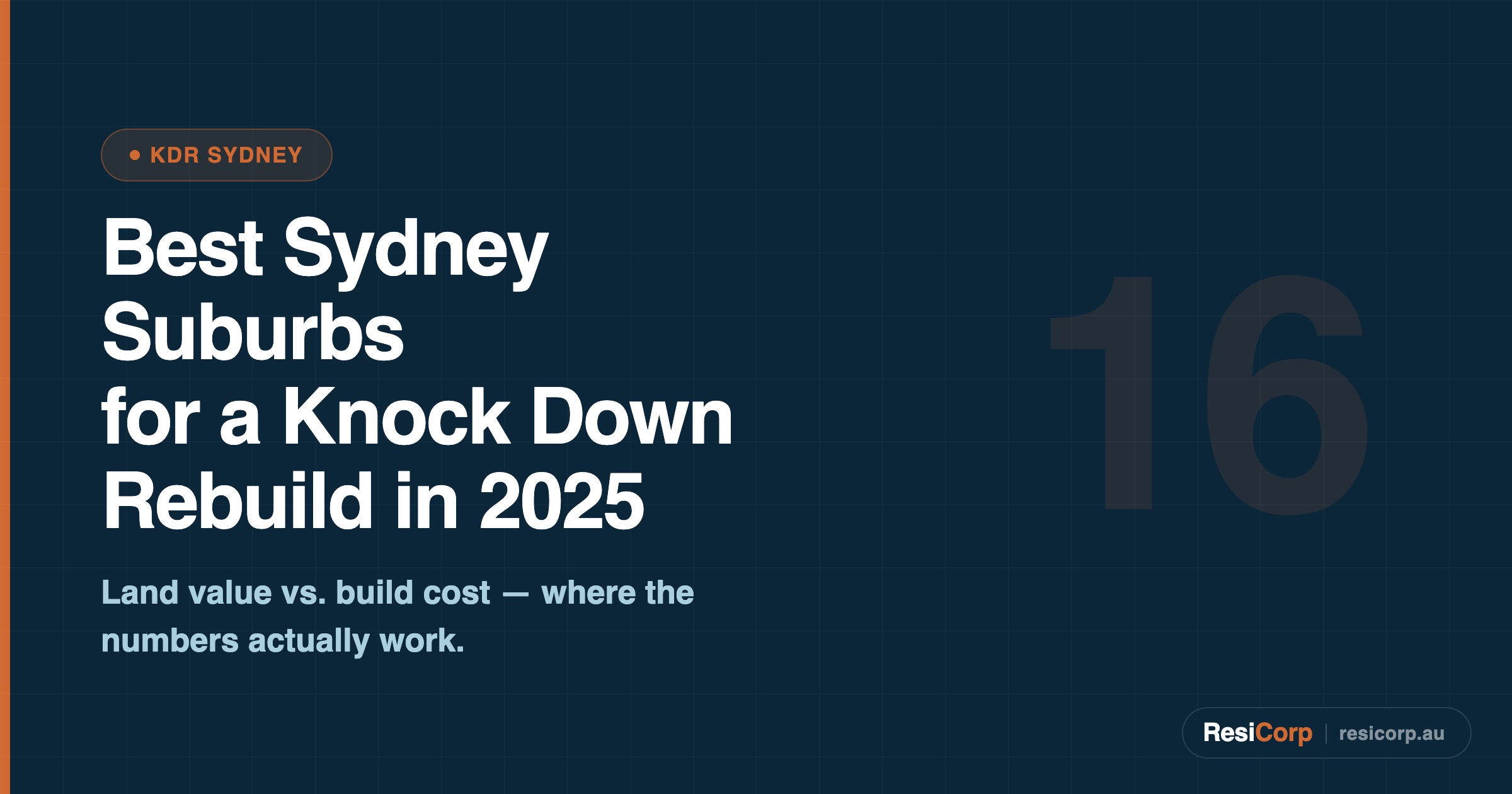 Best Sydney Suburbs for KDR
