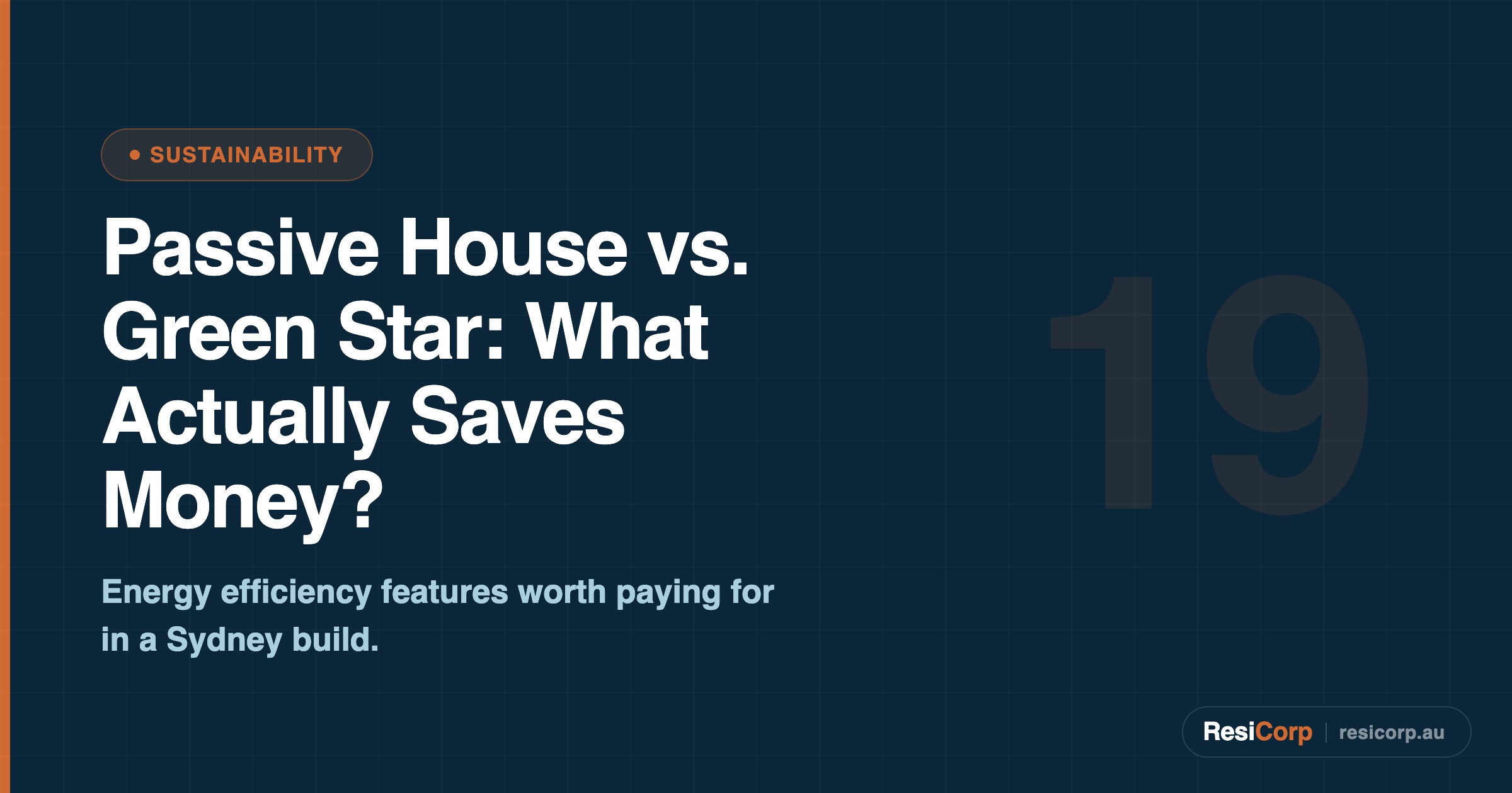 Passive House vs Green Star